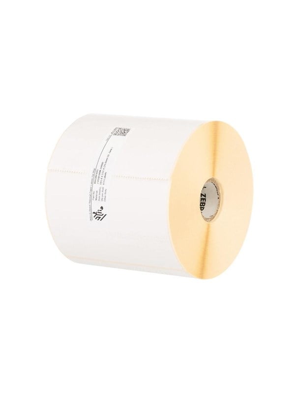 Zebra 800284-605 Z-Perform 1000D Direct Thermal Paper Labels Uncoated Permanent Adhesive 25 mm Core Perforation (12-Pack)