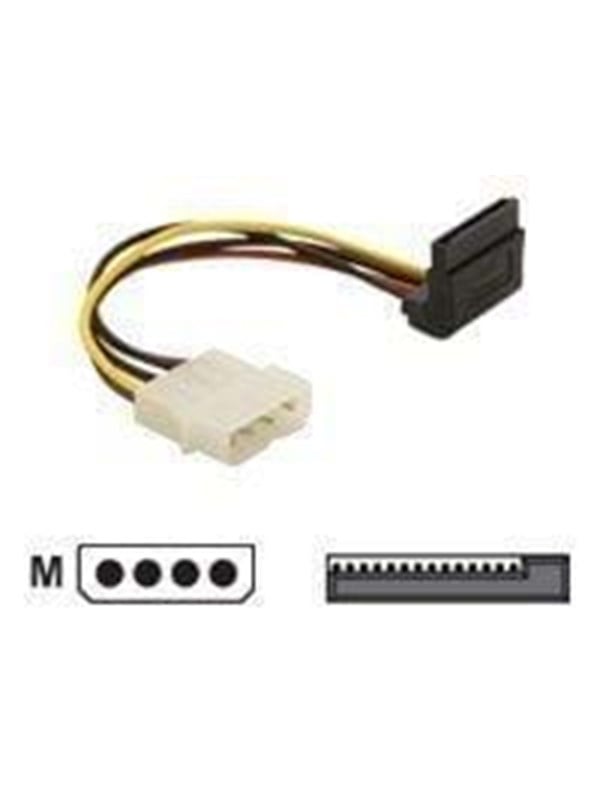 Delock - Strømkabel - SATA strøm (han) til 4-PIN intern strøm (han) - 16 cm - 90° stik