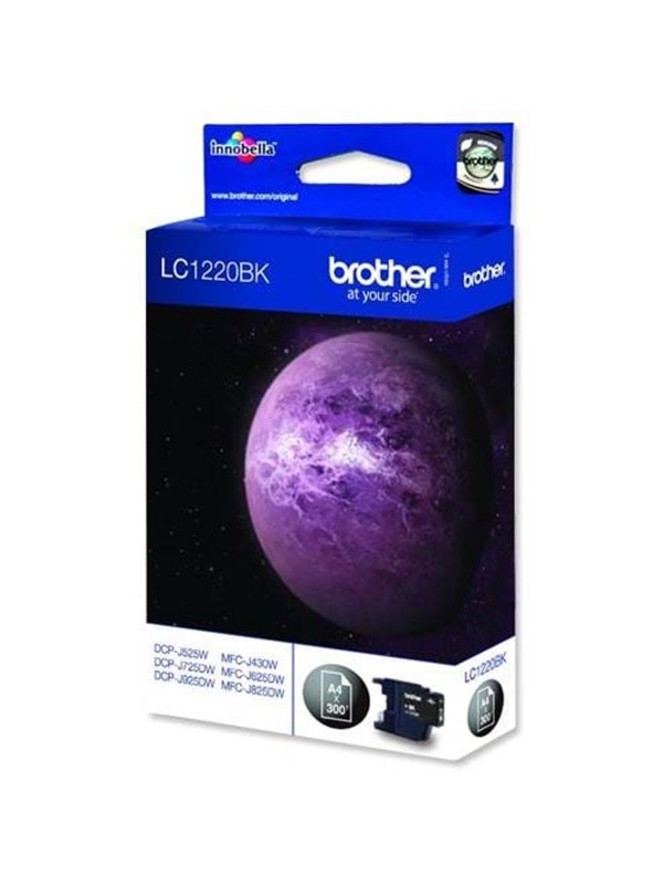 Brother Blækpatron sort, 300 sider LC1220BK Modsvarer: N/A