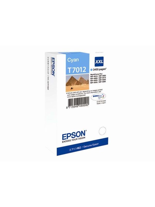Epson Epson T7012 Blækpatron Cyan T7012 Modsvarer: N/A