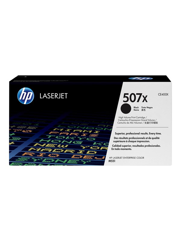 HP 507X - Højtydende - sort - original - LaserJet - tonerpatron (CE400X) - for Color LaserJet Enterprise MFP M575  LaserJet Enterprise Flow MFP M575