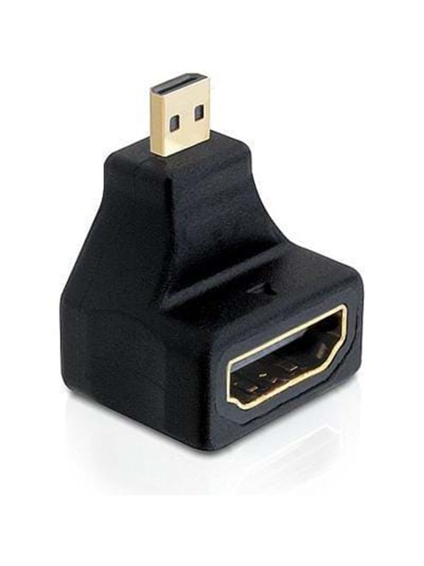 HDMI-adapter DeLOCK 65270 micro HDMI-D han til HDMI-A hun - vinklet