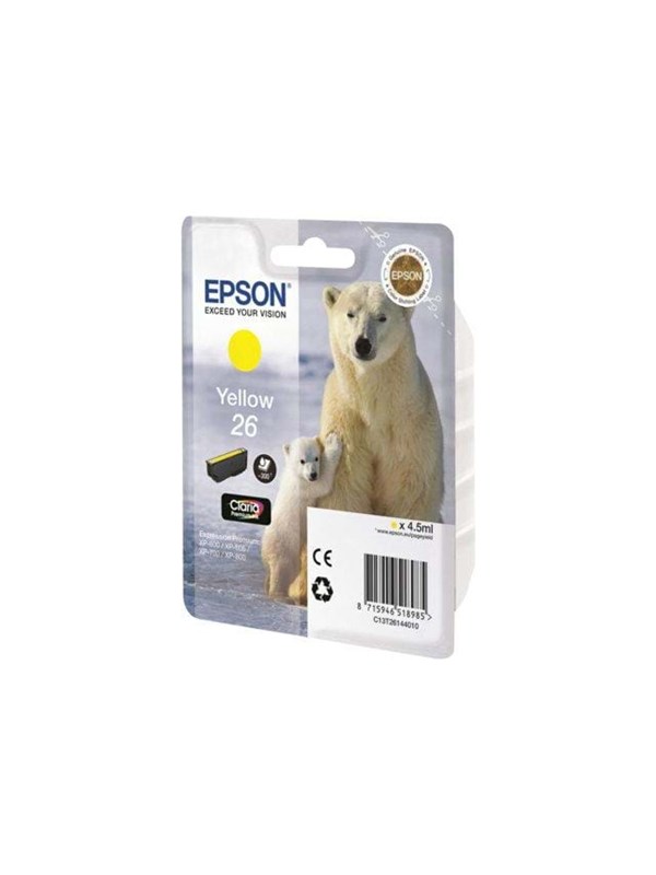 Epson Epson 26 Blækpatron Gul T2614 Modsvarer: N/A