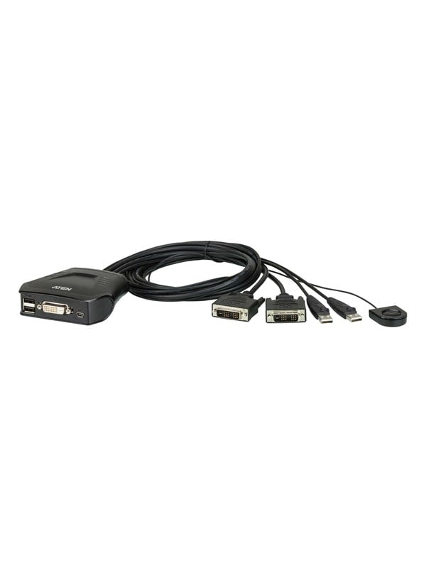 StarTech.com 2 Port HDMI KVM - 4K 60Hz - Compact UHD HDMI USB KVM 4ft Cables & Audio - Bus Powered & Remote ing (SV211HDUA4K) KVM / audio-switch