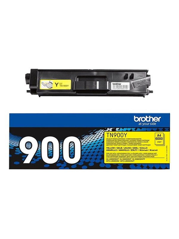 Brother Tonerkassette gul 6.000 sider TN900Y Modsvarer: N/A
