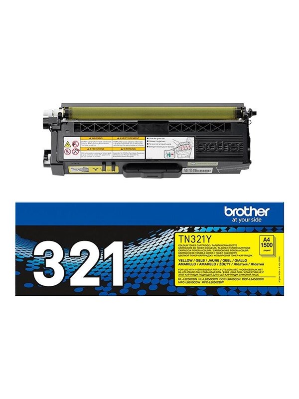 Brother Tonerkassette gul 1.500 sider TN-321Y Modsvarer: N/A