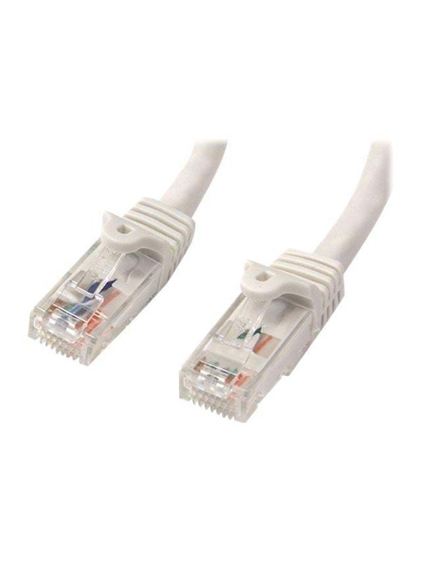 StarTech.com 2m CAT6 Cable - White Snagless CAT 6 Wire - 100W RJ45 UTP 650MHz Category 6 Network Patch Cord UL/TIA (N6PATC2MWH) CAT 6 Ikke afskærmet