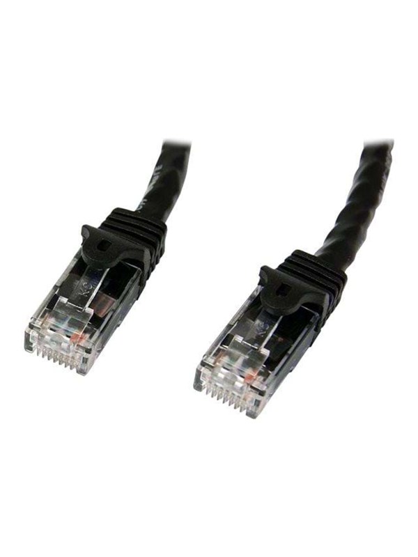 StarTech.com 5m CAT6 Cable - Black Snagless CAT 6 Wire - 100W RJ45 UTP 650MHz Category 6 Network Patch Cord UL/TIA (N6PATC5MBK) CAT 6 Ikke afskærmet