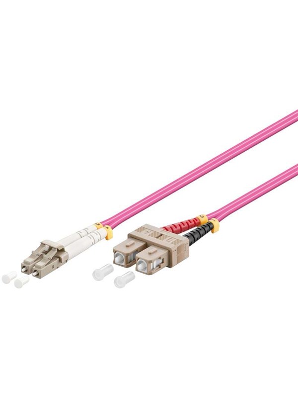 Pro Fiber Optical LC - SC OM4 - 10m - Rød - 10m