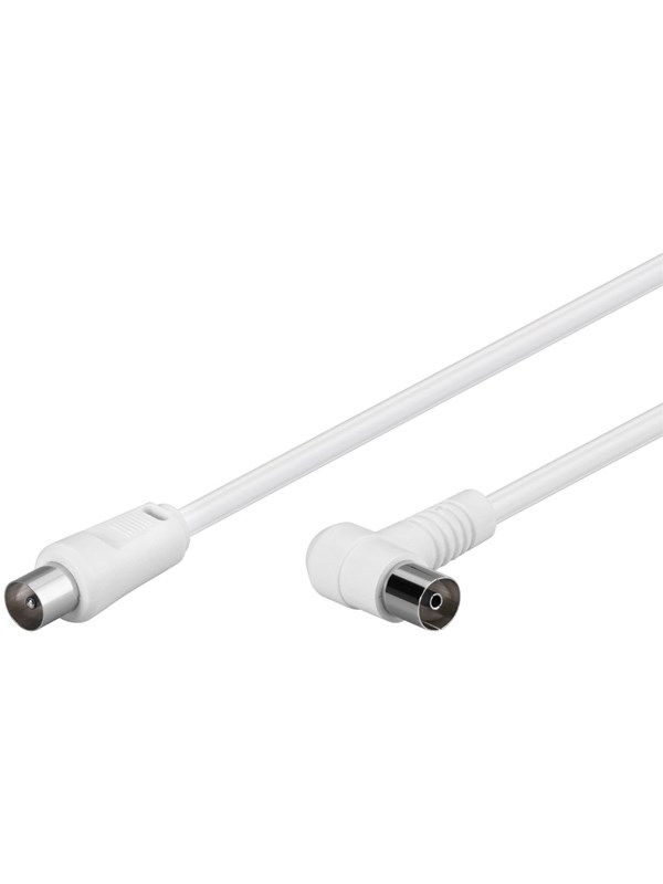 Pro Antenna cable angled 1x90° (IEC female/male) 80 dB - 1.5m