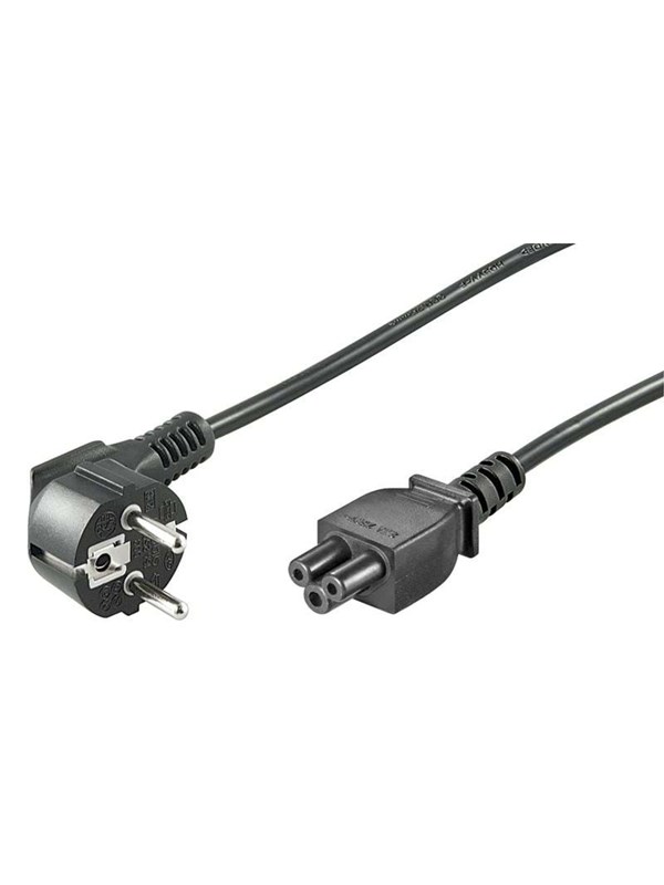 Pro Strømkabel C5 (Mickey Mouse) – Sort – 90° – 1.8m