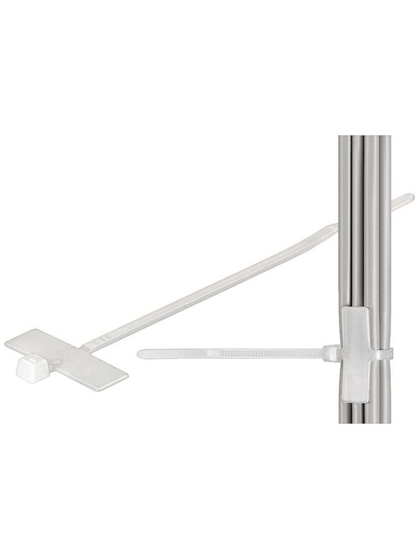 Kabelstrips m. skrivefelt - 2,5x100mm, Klar (100 stk.)