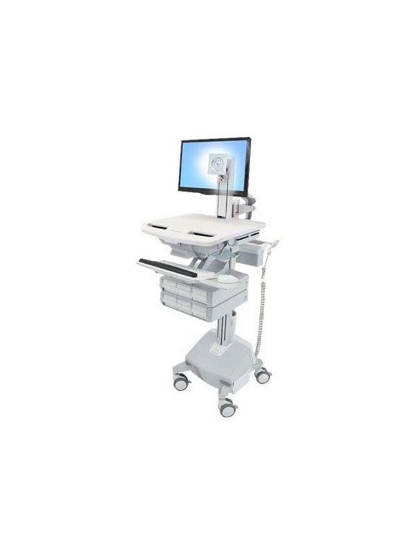 Ergotron StyleView Vogn med hjul LCD-display/tastatur/mus/CPU/notebook/kamera/scanner Op til 24"