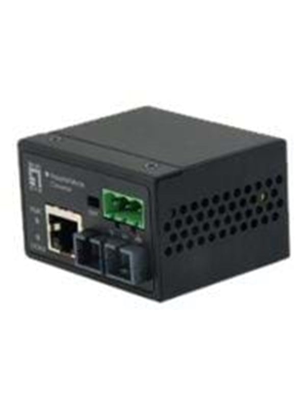LevelOne industriel mediekonverter - RJ45 til SC, Fast Ethernet, multimode fiber, 2 km, -40° til 75°C