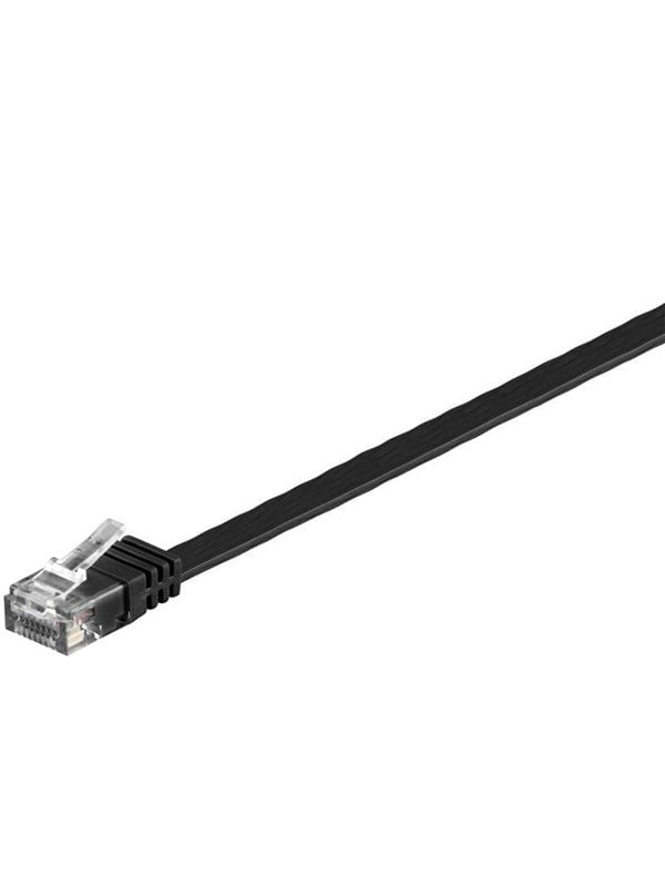 Pro LAN UTP CAT 6 Flat - Black - 3m - Sort - 3m