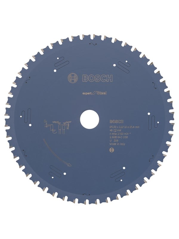 Bosch Rundsavsklinge Exp Steel 230x25,4mm 48t - 2608643058