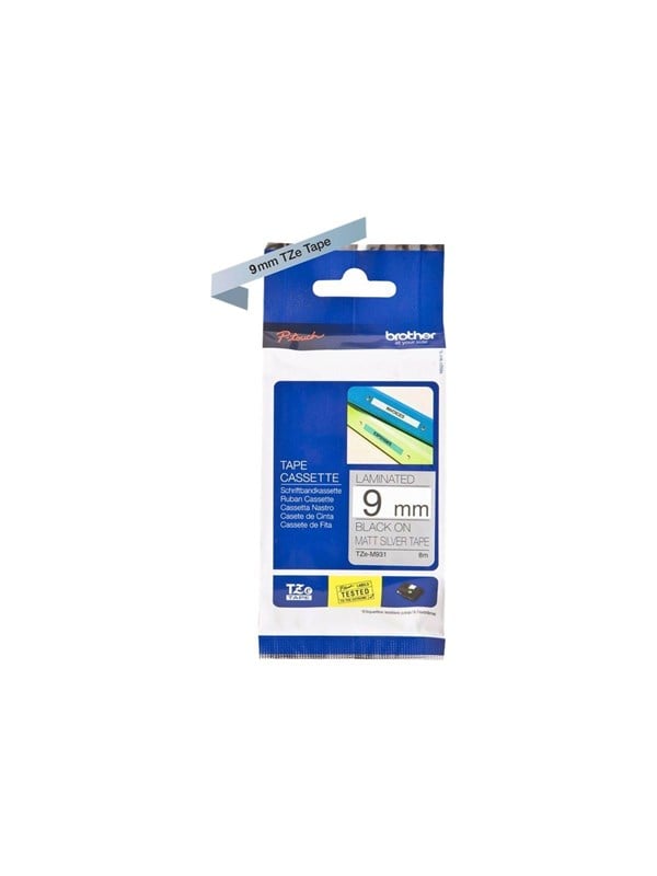 Brother TZe-M921 - Sort på mat søkv - Rulle (0,9 cm x 8 m) 1 kassette(r) lamineret bånd - for P-Touch PT-E100, PT-H100R