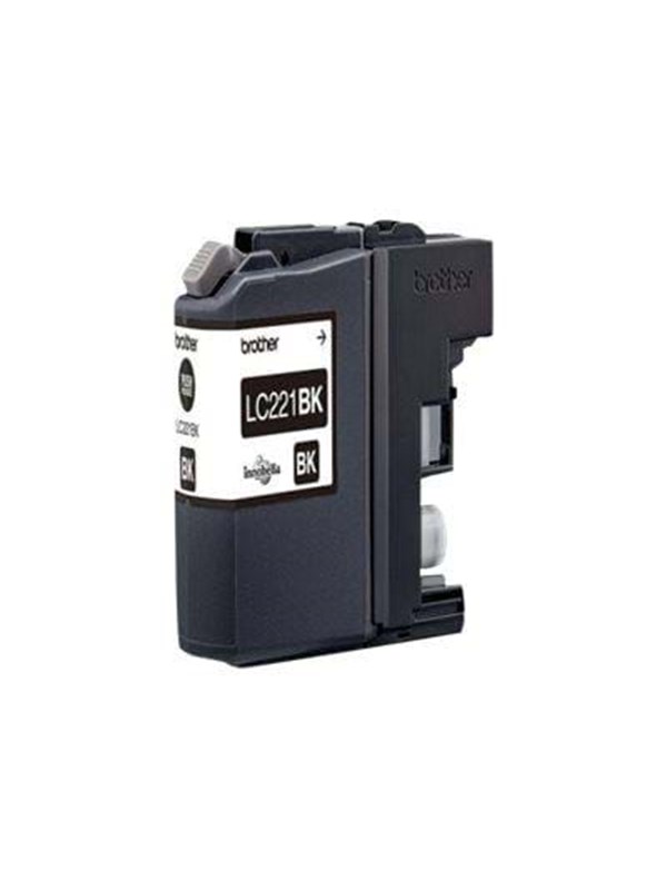 Brother Blækpatron sort, 260 sider (7,1 ml) LC221BK Modsvarer: N/A