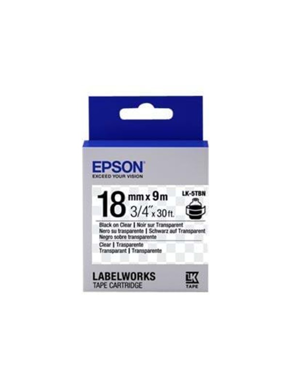 Epson LabelWorks LK-5TBN Mærkattape (1,8 cm x 9 m) 1kassette(r) C53S655008
