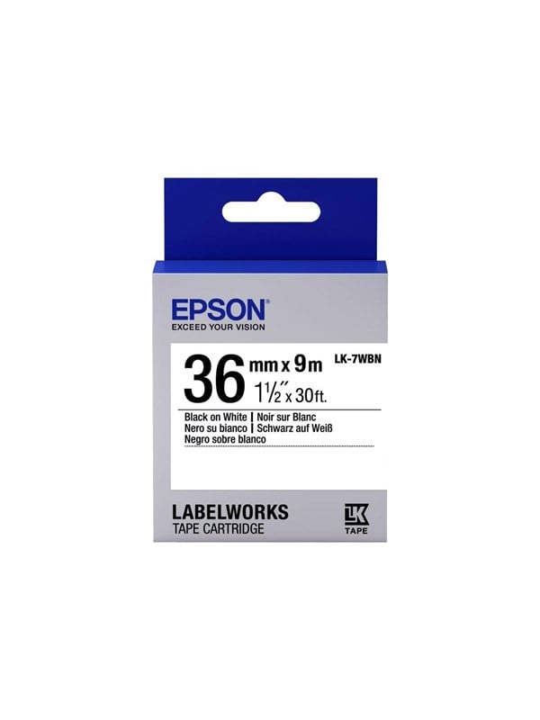 Epson LabelWorks LK-7WBN Mærkattape (3,6 cm x 9 m) 1kassette(r) C53S657006