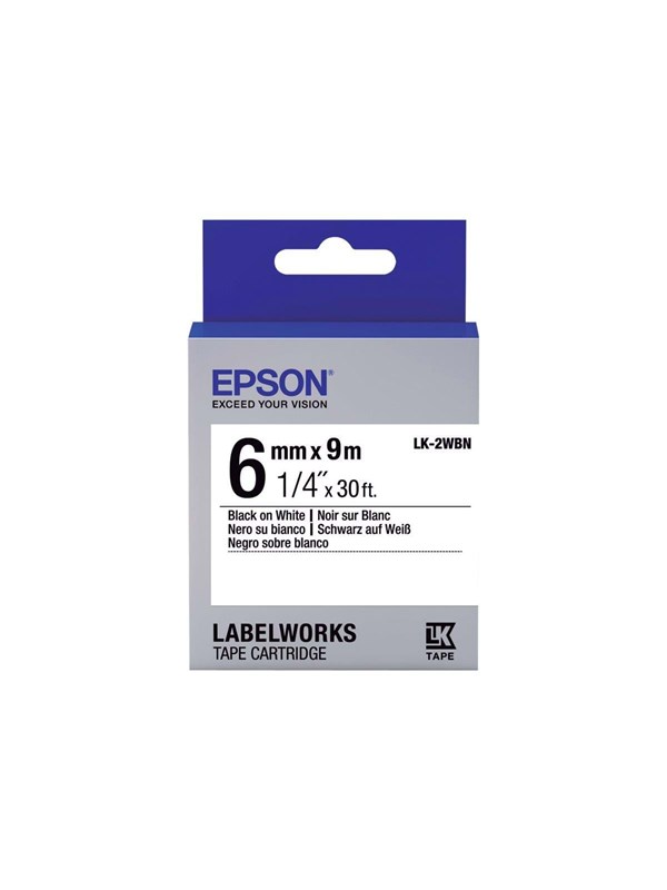 Epson LabelWorks LK-2WBN Mærkattape (0,6 cm x 9 m) 1rulle(r)
