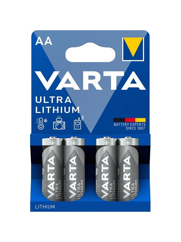 Varta Varta Professional Lithium batteri - AA, 4 pk. 6106301404 Modsvarer: N/A