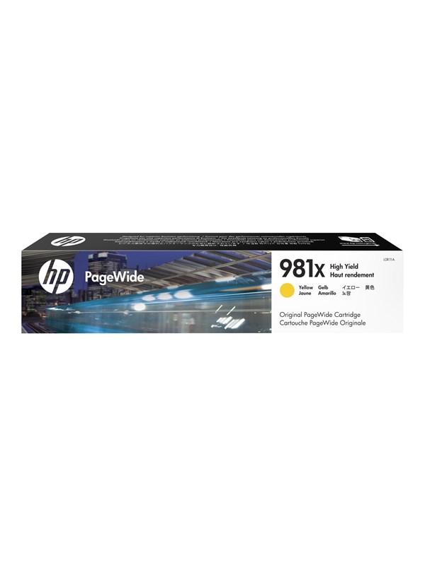 HP 981X - 116 ml - Højtydende - gul - original - PageWide - blækpatron - for PageWide Enterprise Color MFP 586  PageWide Managed Color E55650
