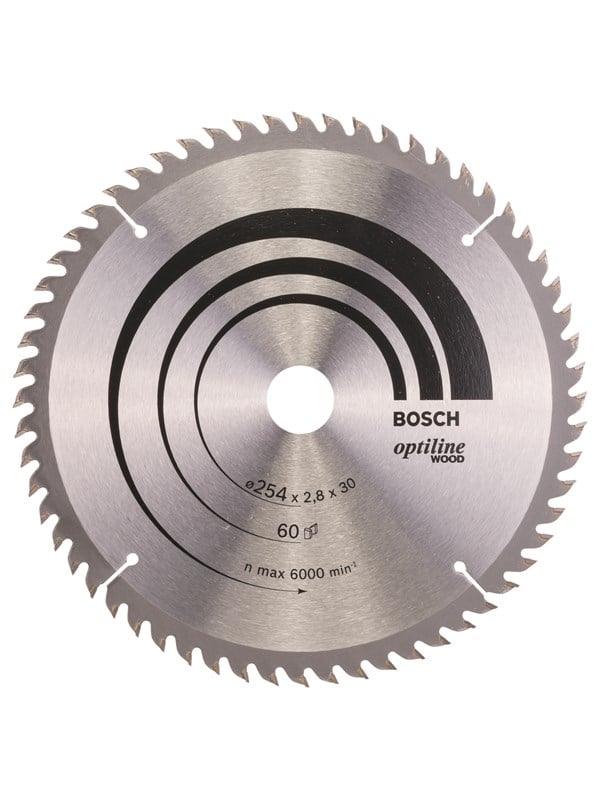 Bosch Rundsavsklinge 254x30mm 60t 20gr Træ - 2608640444