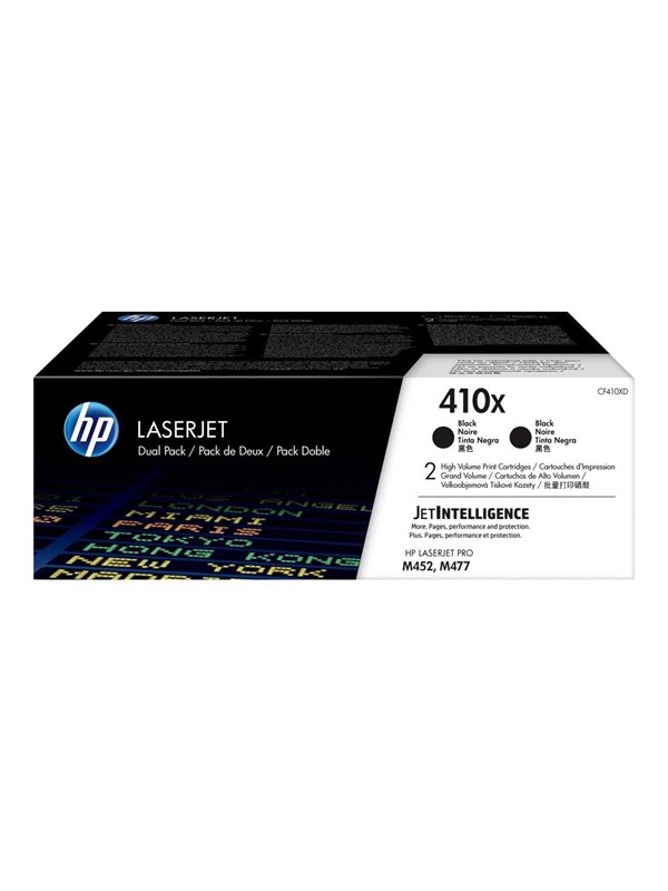 HP HP 410X Tonerkassette sort 2-pak CF410XD Modsvarer: N/A