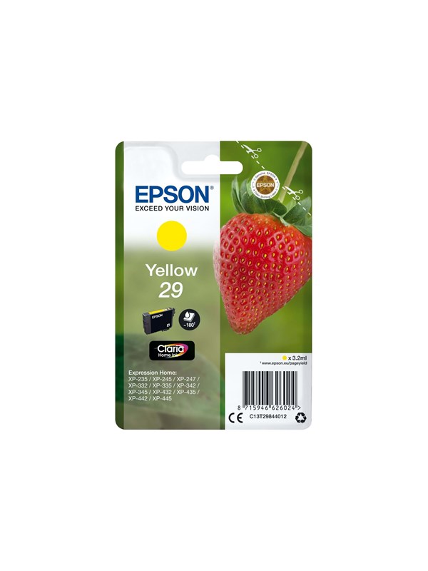 Epson Blæk C13T29844012 29 Strawberry Gul