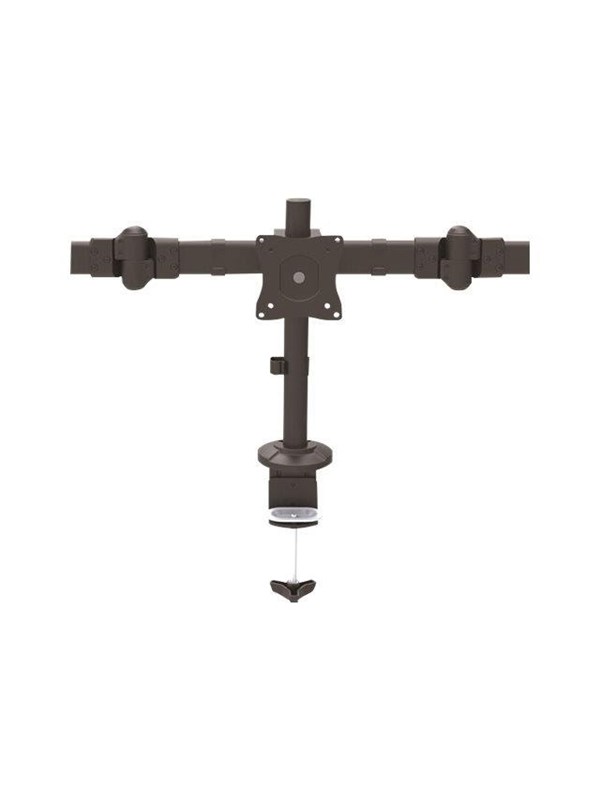 StarTech.com Desk Mount Triple Monitor Arm, Ergonomic VESA 3 Monitor Mount up to 27", Articulating & Height Adjustable Pole Mount, Tilt/Swivel/Rotate