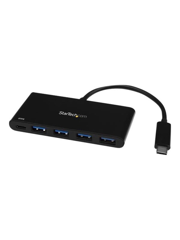 Startech 4 Port USB C Hub with 4 USB Type-A Ports (USB 3.0 SuperSpeed 5Gbps), 60W Power Delivery Passthrough Charging, USB 3.1 Gen 1/USB 3.2 Gen 1 Laptop Hub Adapter, MacBook, Dell - Windows/macOS/Linux (HB30C4AFPD) - Hub - 4 x SuperSpeed USB 3.0 - desktop