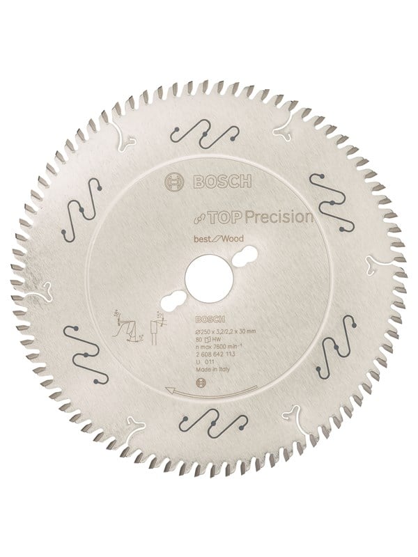 Bosch Rundsavsklinge Top Precw 250x3,2x30mm 80t - 2608642113