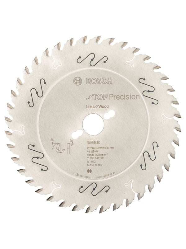 Bosch Rundsavsklinge Top Precw 250x3,2x30mm 40t - 2608642111