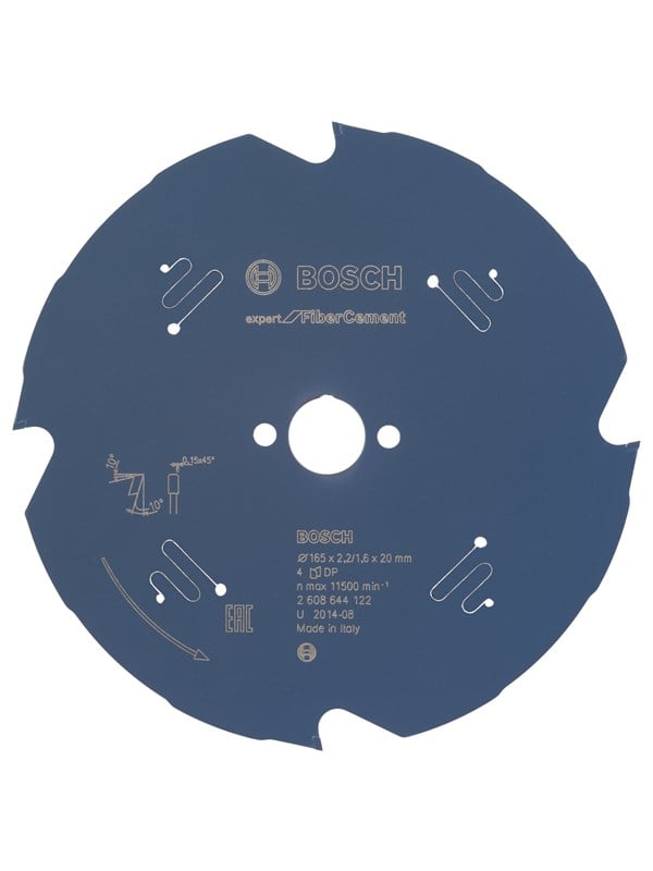 Bosch Rundsavsklinge 165x20x2.2mm 4t Exp Fiber Ceme - 2608644122