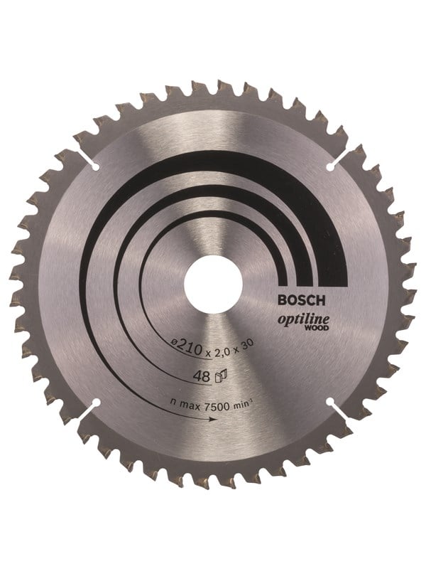 Bosch Rundsavsklinge Ø 210 X 30mm 48 T -5gr Træ - 2608640430