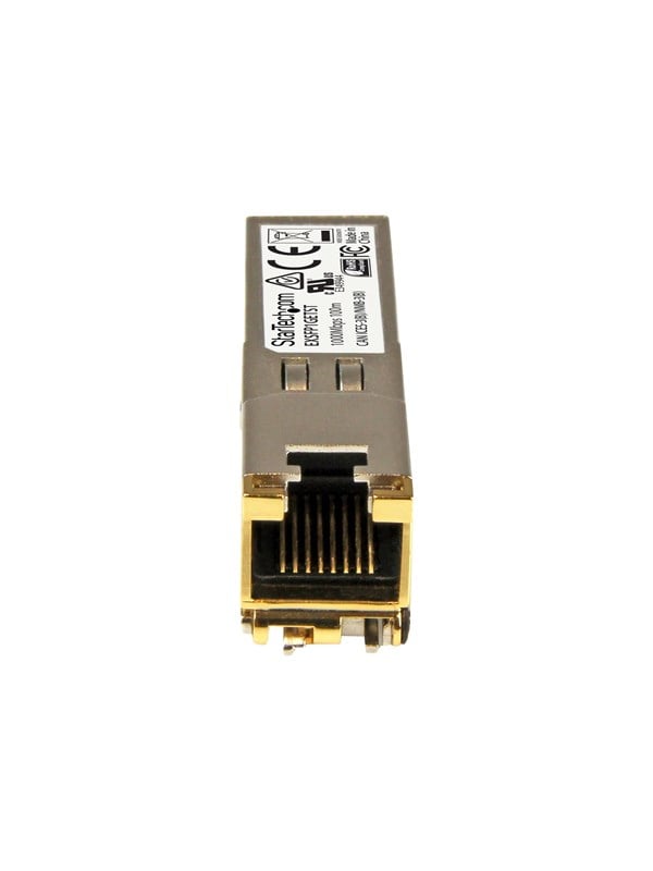 Startech Juniper EX-SFP-1GE-T Compatible SFP Module, 1000BASE-T, SFP to RJ45 Cat6/Cat5e, 1GE Gigabit Ethernet SFP, RJ-45 (Copper) 100m, 1Gbps/1000Mbps Mini GBIC Transceiver SFP Module - Lifetime Warranty (EXSFP1GETST) - SFP (mini-GBIC) transceiver modul (svarende til: Juniper EX-SFP-1GE-T) - 1GbE - 1000Base-T - RJ-45 - op til 100 m