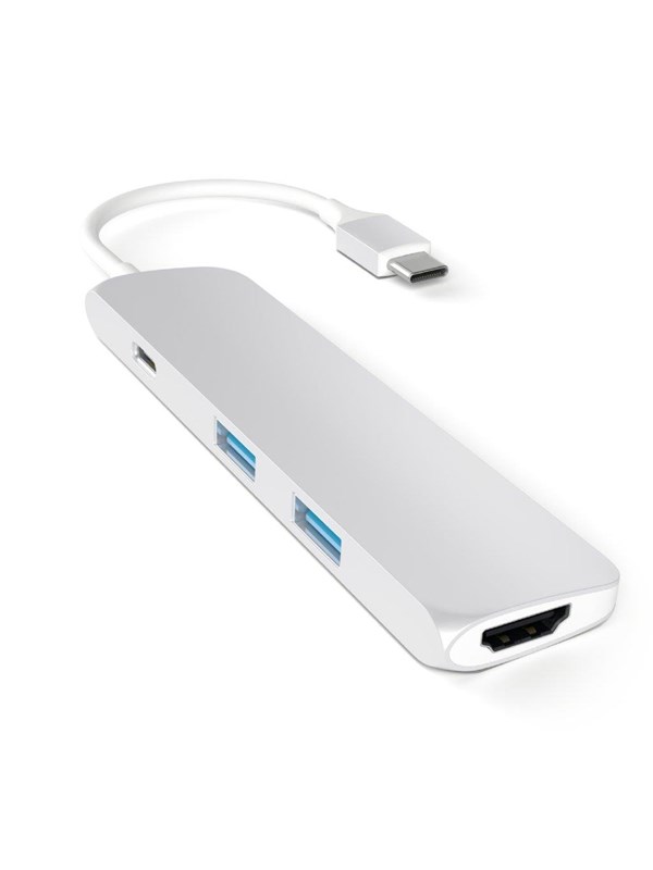 Satechi Slim USB-C MultiPort Adapter with 4K HDMI - Silver
