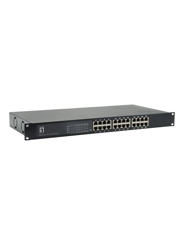 LevelOne GEP-2421W630 - switch - 24 porte - monterbar på stativ