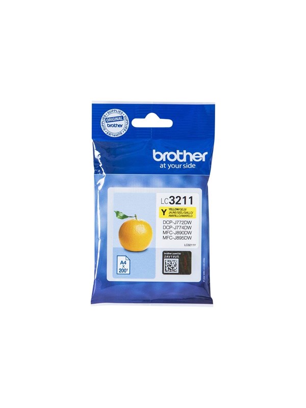 Brother LC-3211Y bläckpatroner Original Standardavkastning Gul