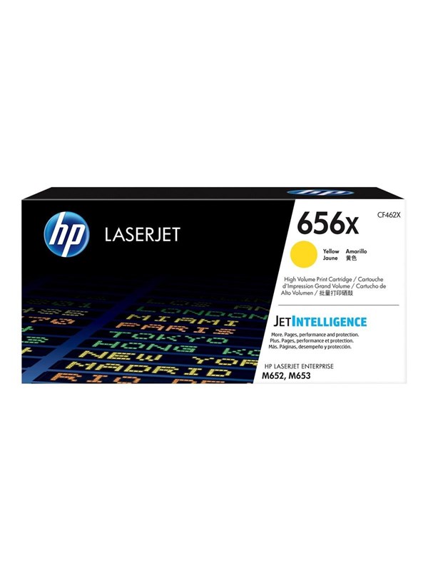 HP 656X - Højtydende - gul - original - LaserJet - tonerpatron (CF462X) - for Color LaserJet Enterprise M652dn, M652n, M653dh, M653dn, M653x