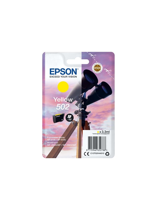 Epson Epson 502 Blækpatron Gul C13T02V44010 Modsvarer: N/A