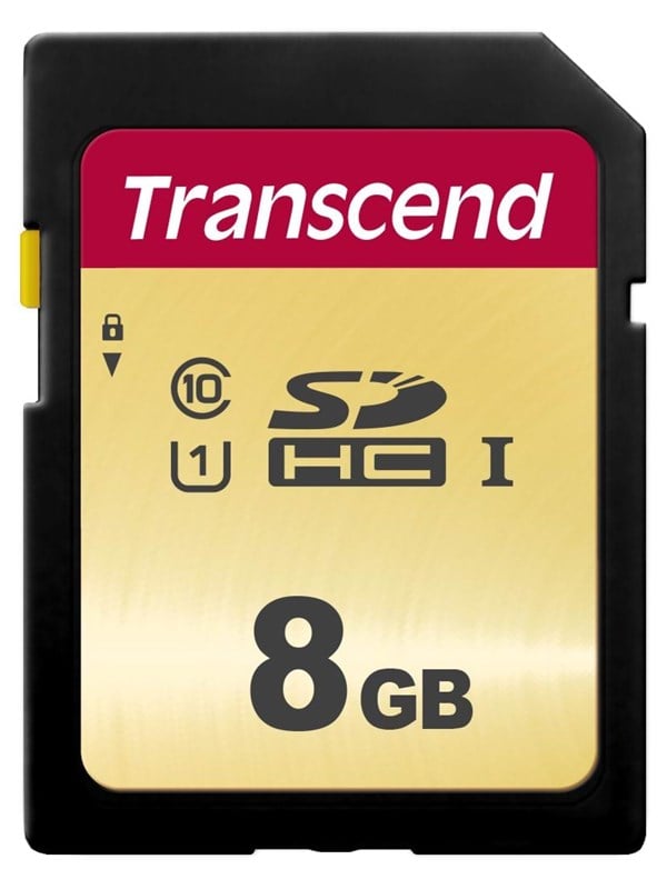 Transcend Gold 500S SD UHS-I U3, MLC (V30) R95/W60 8GB - Hukommelseskort