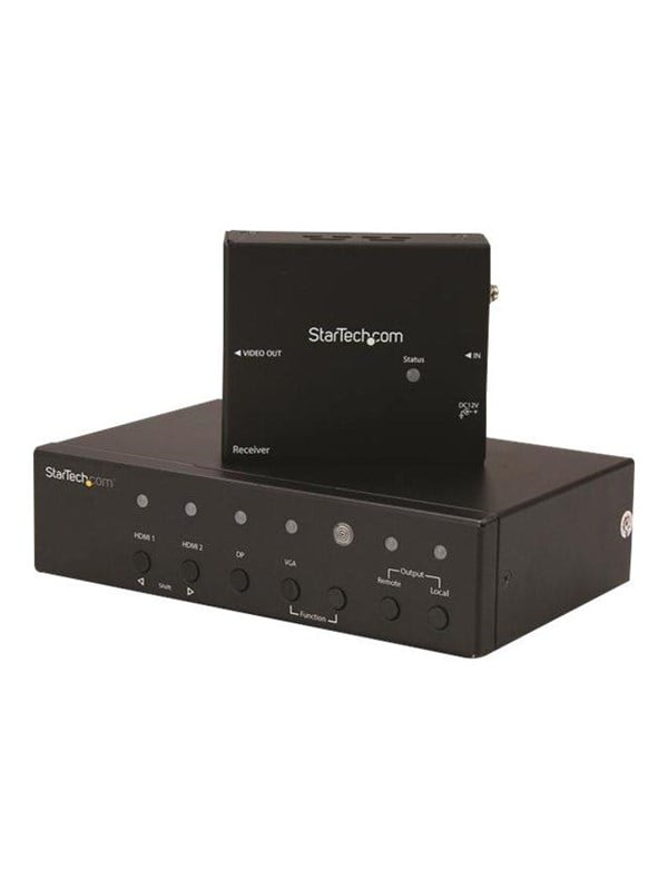 StarTech.com Multi-Input HDBaseT Extender Built-in - DisplayPort VGA and HDMI Over CAT5 or CAT6 - Up to 4K - up to 230 ft (STDHVHDBT) Video/audio