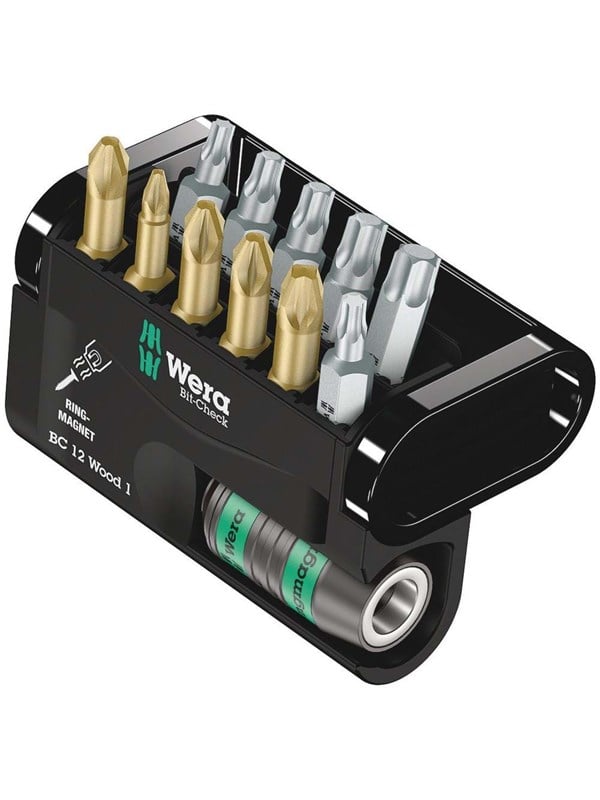 Wera Bit-Check 12 Wood 1, 12 dele