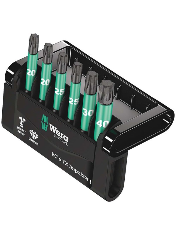 Wera Bit-Check 6 TX Impaktor 1, 6 dele