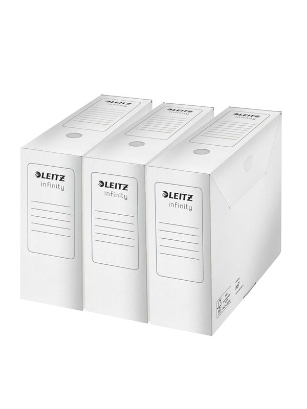 Leitz Infinity - Boksfil - rygbredde: 100 mm - for A4 (210 x 297 mm) - hvid