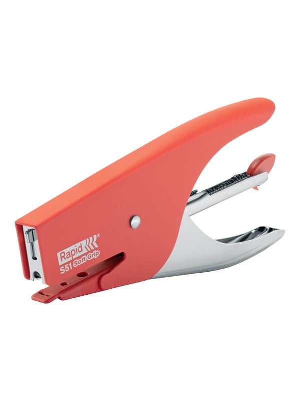Rapid Hæftetang Supreme S51 Soft Grip, 15 ark Rød