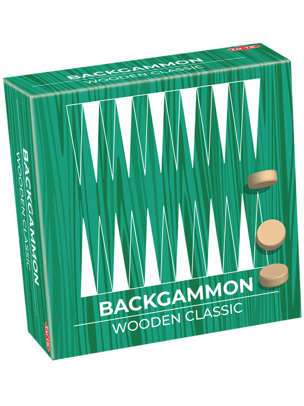 Tactic Classic Backgammon - small wooden (Dansk)