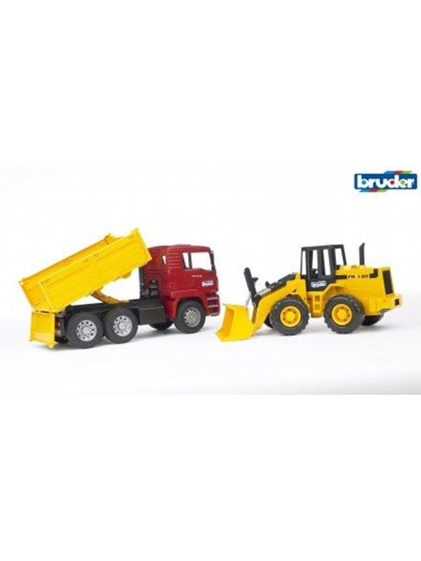 Bruder MAN TGA Construction truck and articulated road loader FR 130